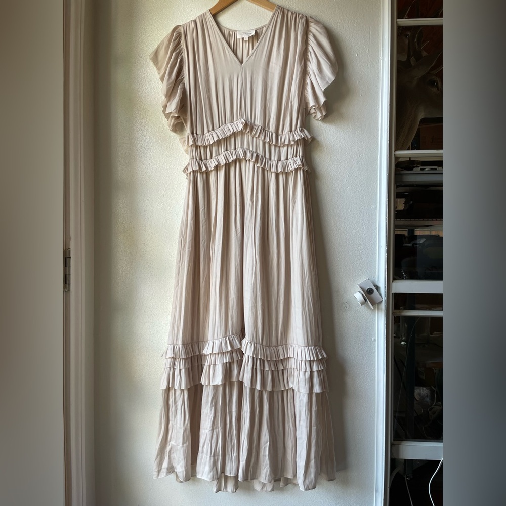 Boheme silky off white dress size S EUC